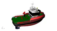 Twin Screw Multipurpose tugboat with crane 19TBP